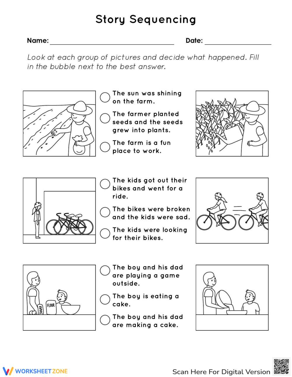 Story Sequencing Practice - Page 1