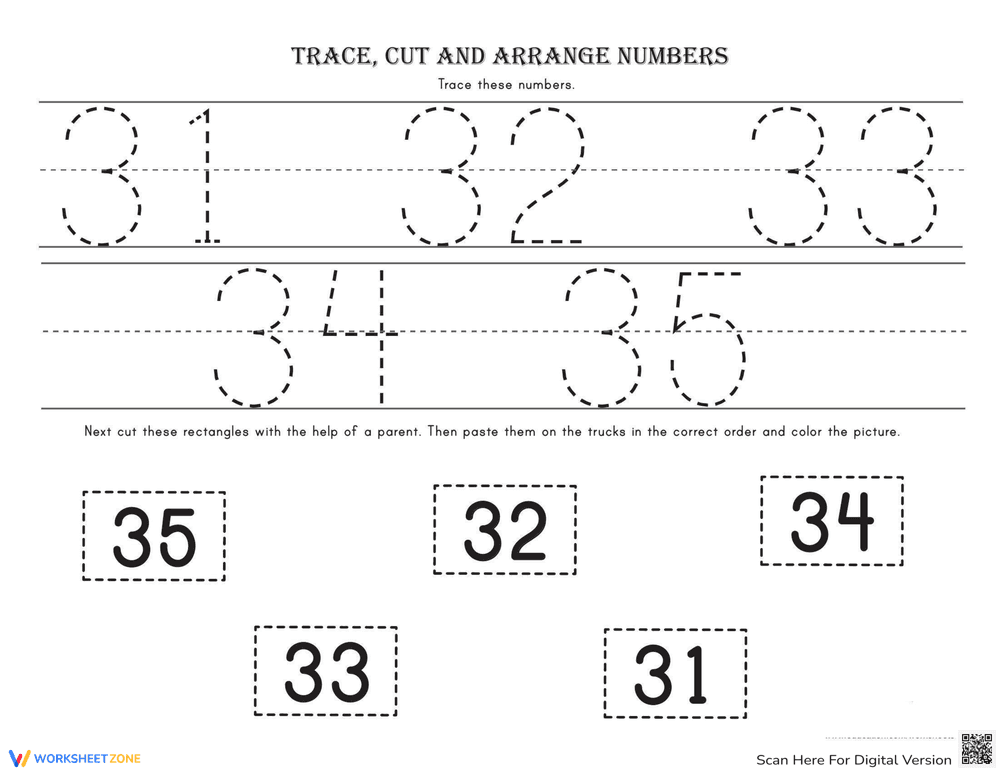 Arranging Numbers Worksheet - Page 2
