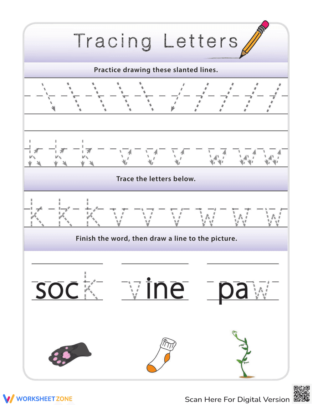 Tracing Letters: Lowercase - Page 1