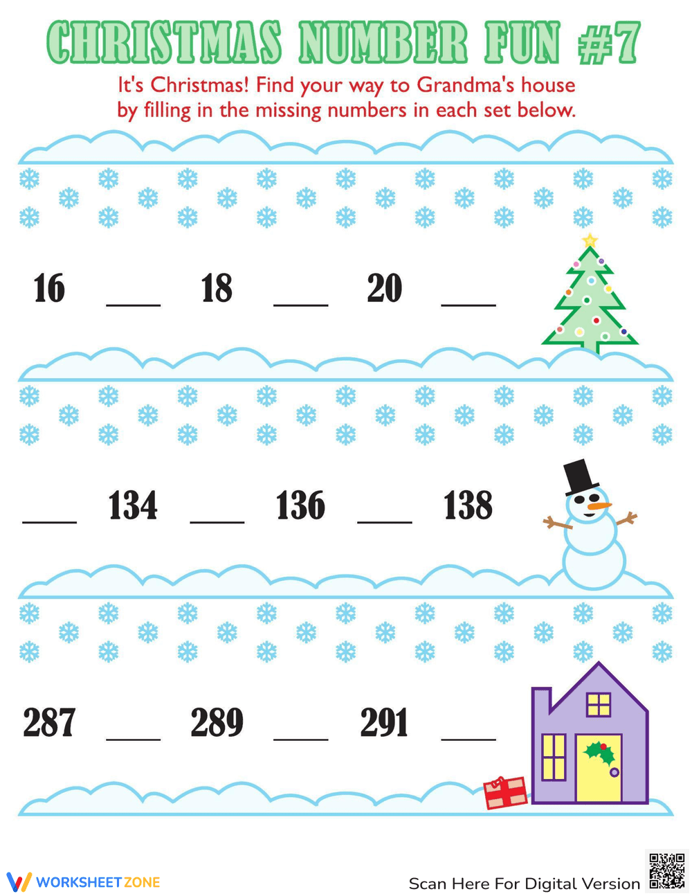 Festive Christmas Numbers - Page 1