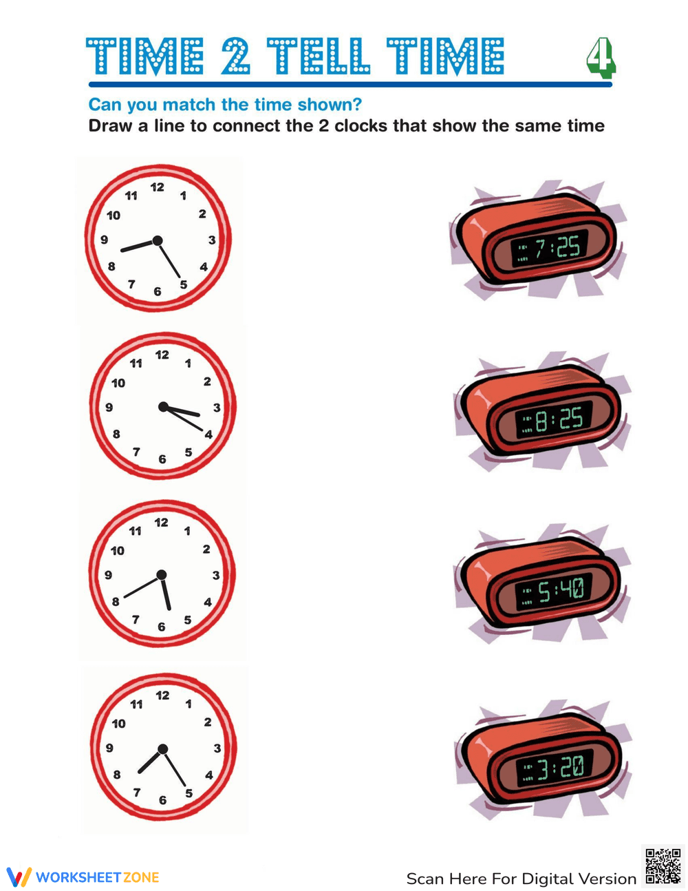 Telling Time Worksheet: Practice with Clocks - Page 1