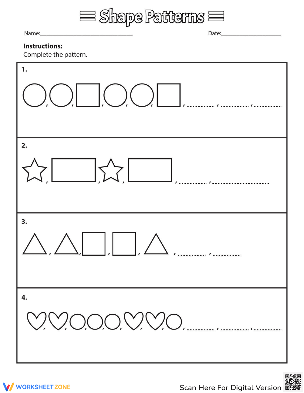 Shape Patterns - Page 1