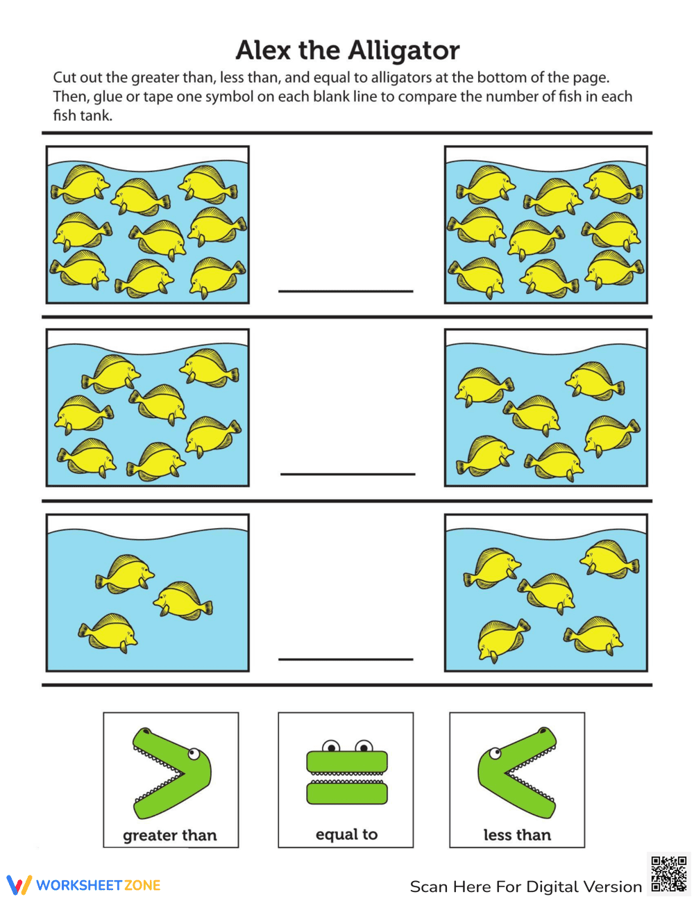 Problem Solving Worksheet with Alex Alligator - Page 1