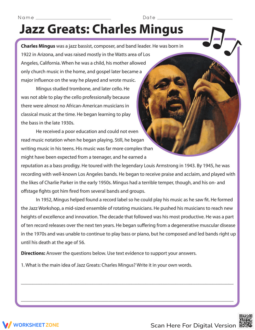 Jazz Greats: Charles Mingus - Page 1