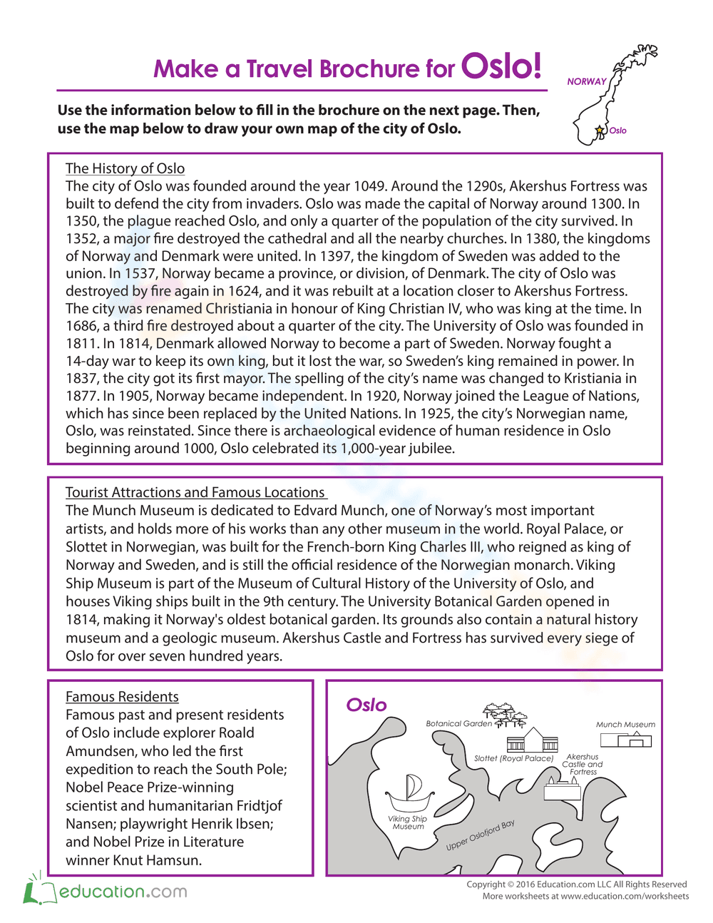 Create a Travel Brochure: Oslo Edition - Page 1