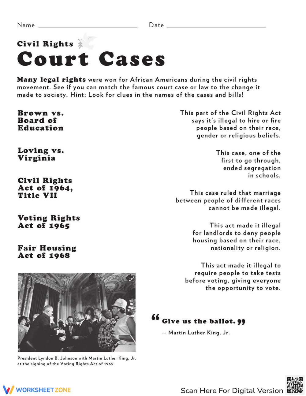 Civil Rights: Key Court Cases - Page 1