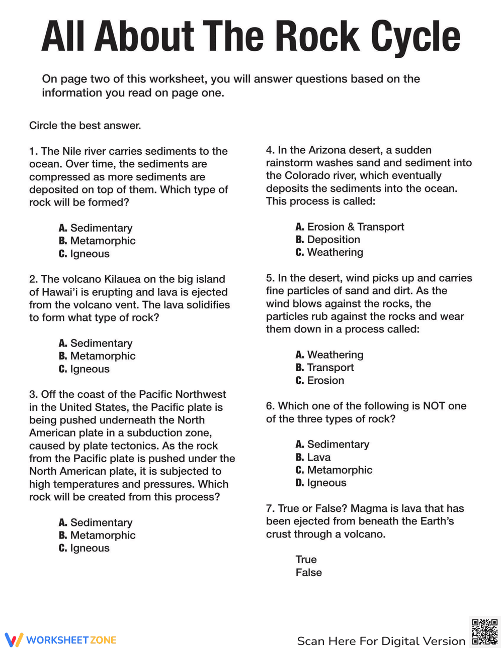 Test Your Knowledge: Rock Cycle Quiz - Page 2