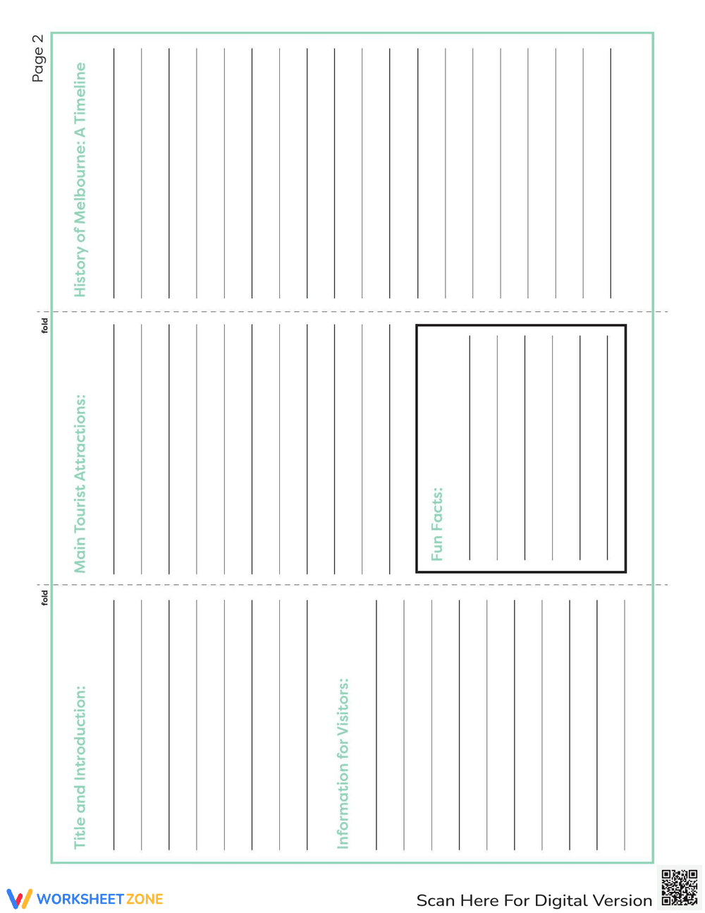 Travel Brochure: Exploring Melbourne Worksheet - Page 2