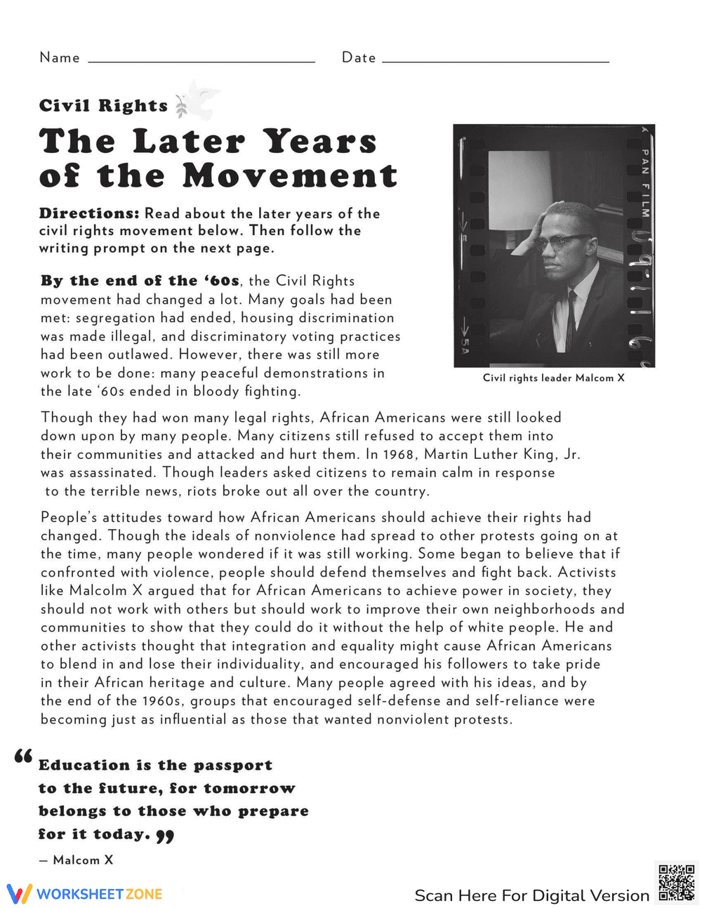 End of the Civil Rights Movement: Overview - Page 1