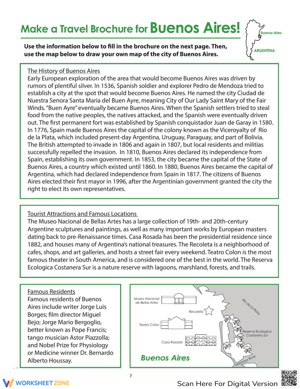 Create a Travel Brochure: Buenos Aires - Page 1