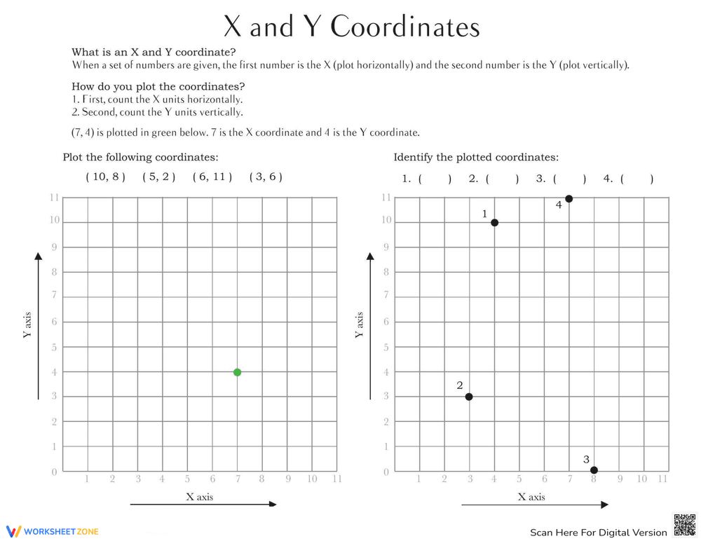 XY Coordinate Plane Practice - Page 1