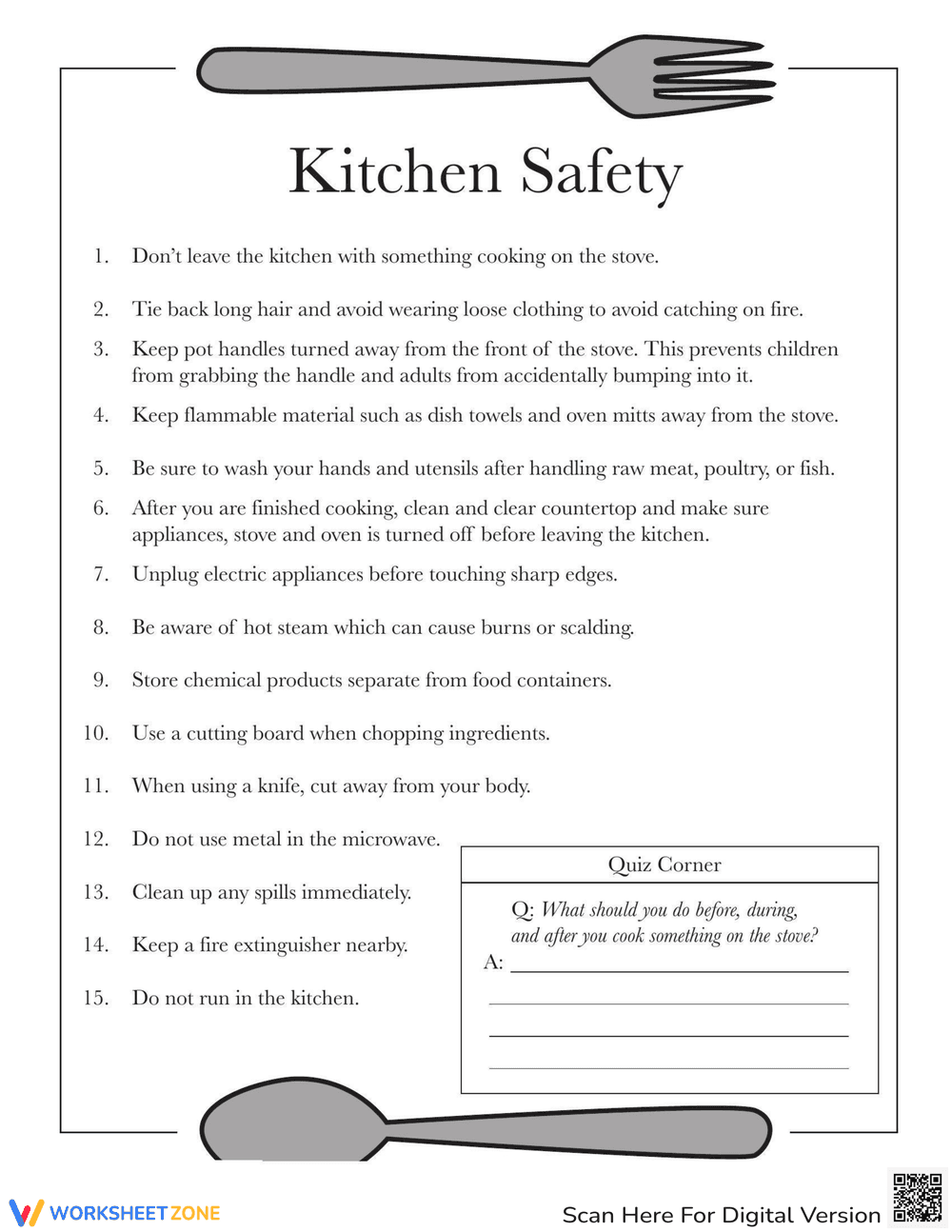 Kitchen Safety - Page 1