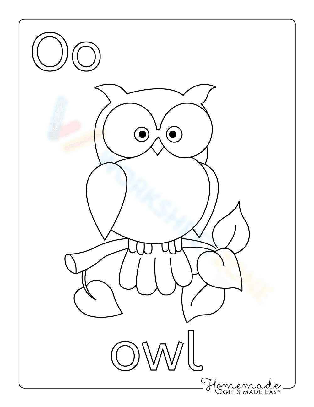 Wise Owl Coloring Sheet for Kids - Page 1