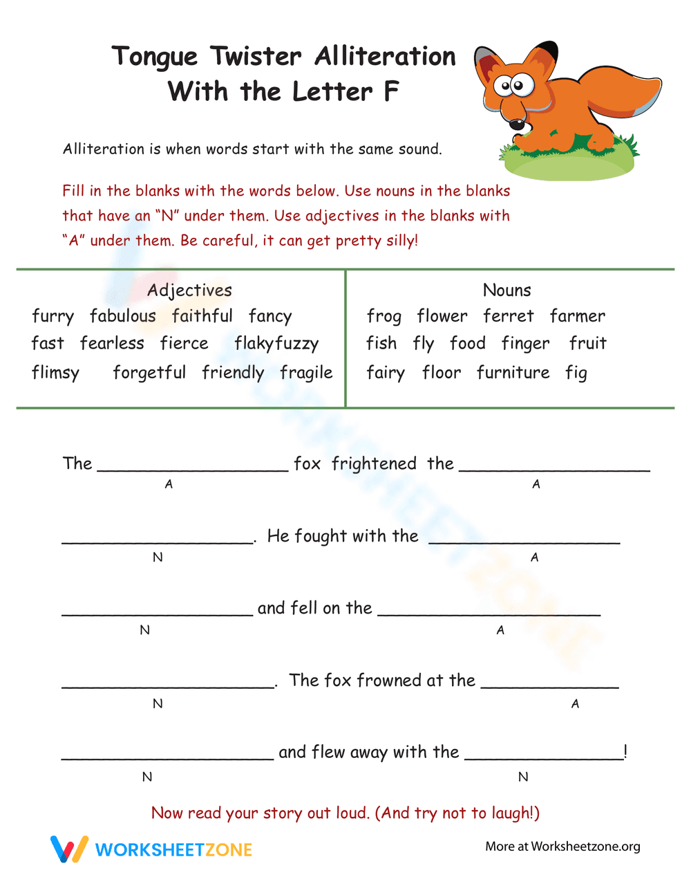 Fun with Alliteration Tongue Twisters - Page 1