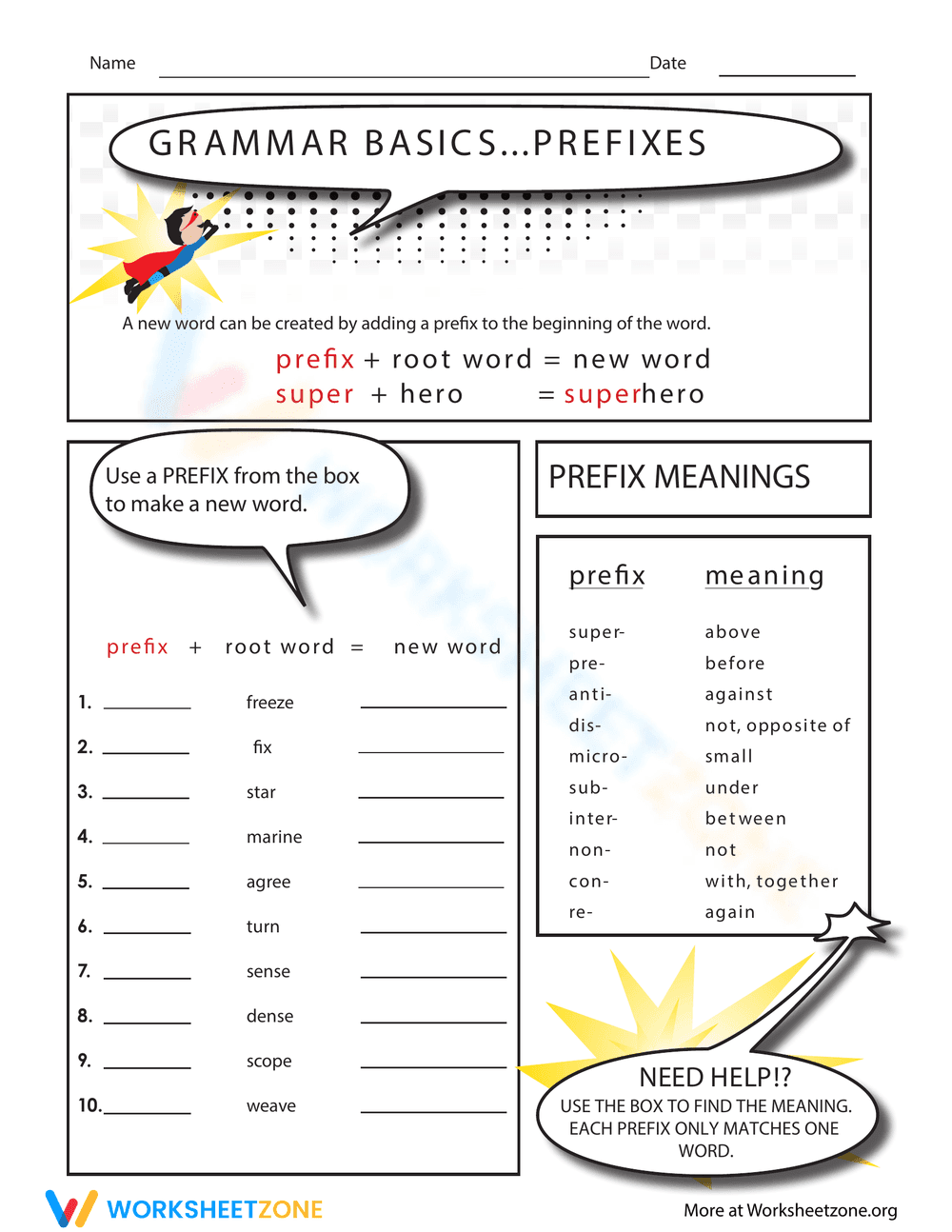 Learning Prefixes - Page 1