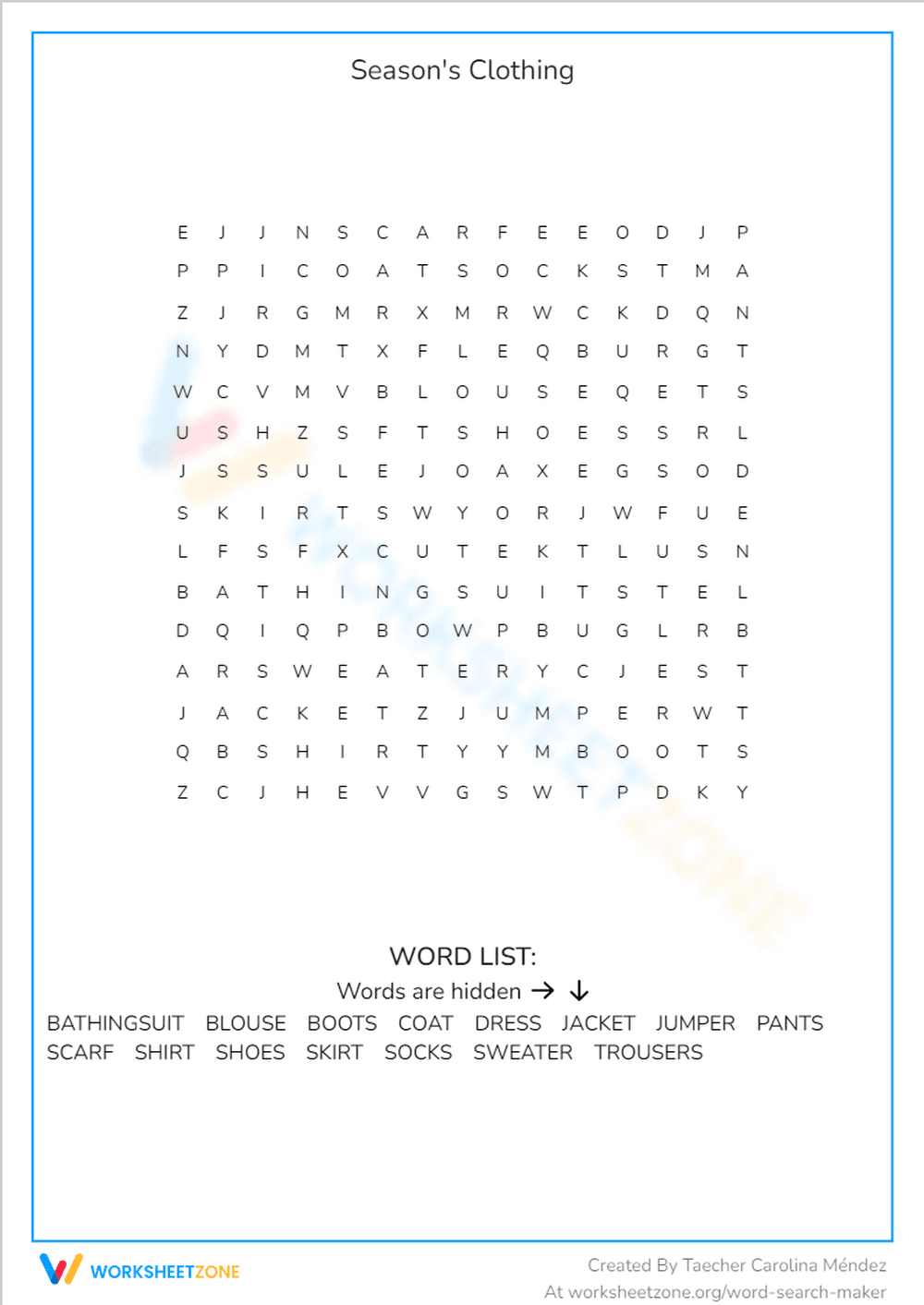 Season's Clothing - Page 1