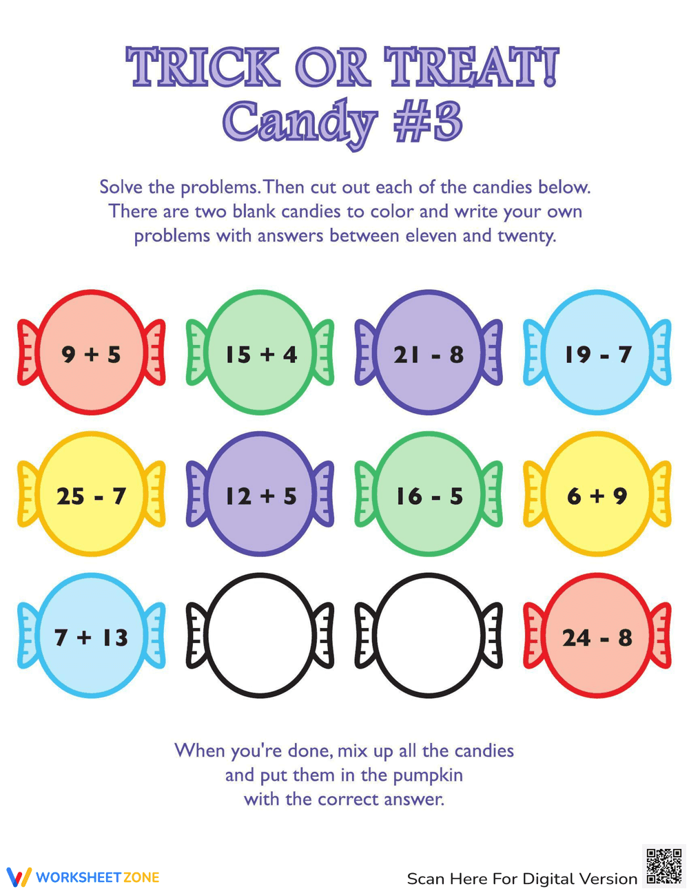 Trick or Treat Math Facts Halloween - Page 4