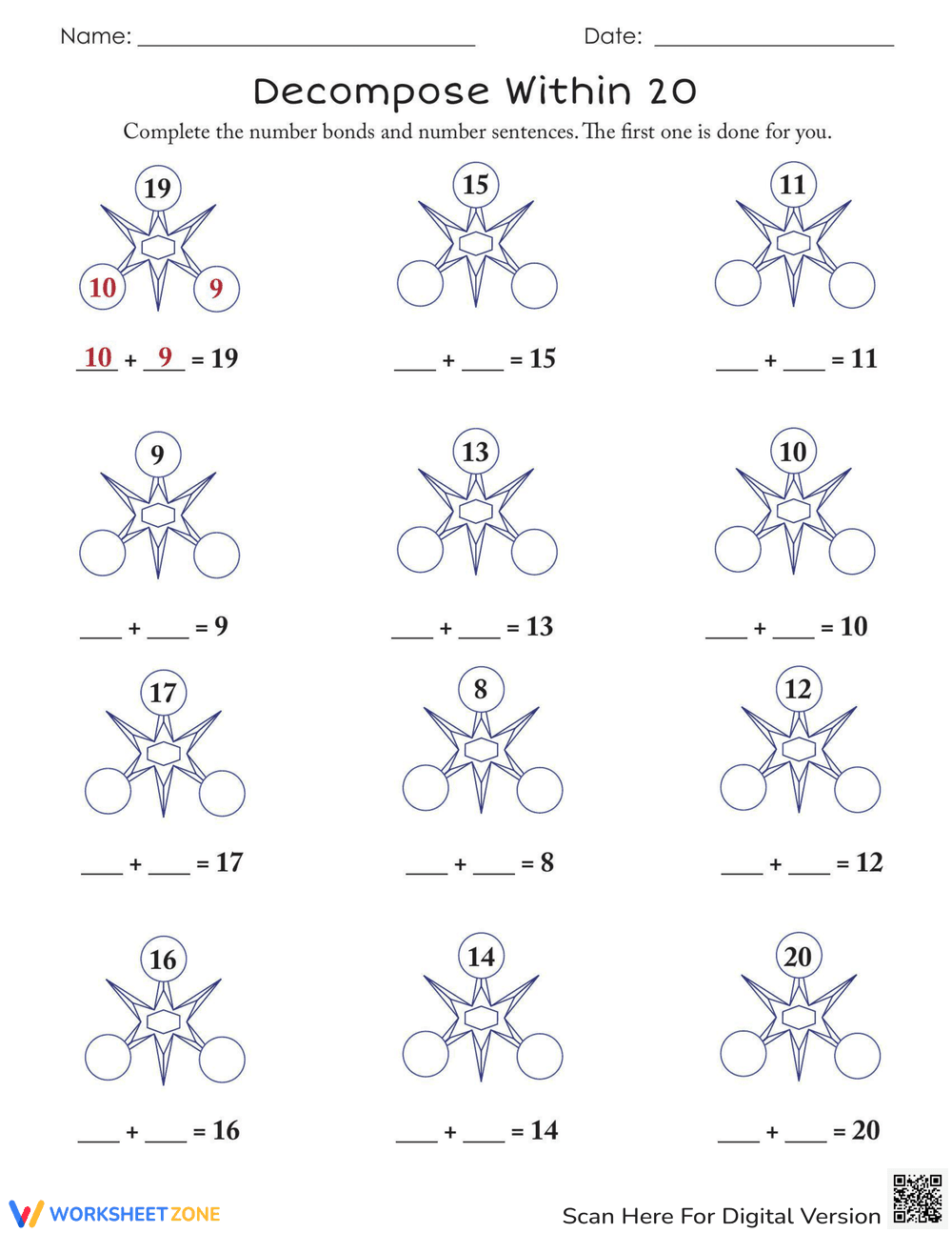 Compose and Decompose Within 20 - Page 2