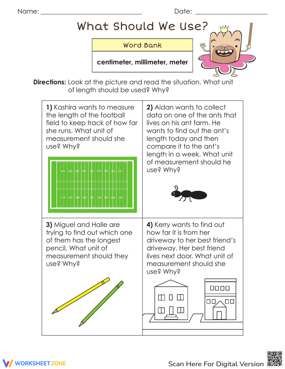 Appropriate Measuring Tools Worksheet - Page 1