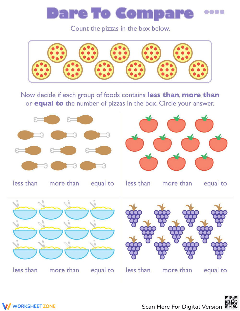 Dare to Compare: Comparing Numbers Worksheet - Page 1
