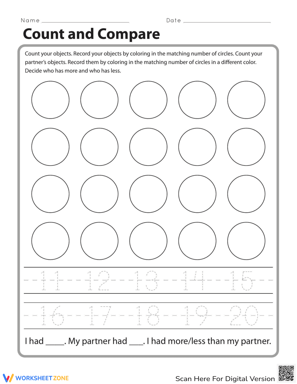 Count and Compare - Page 1