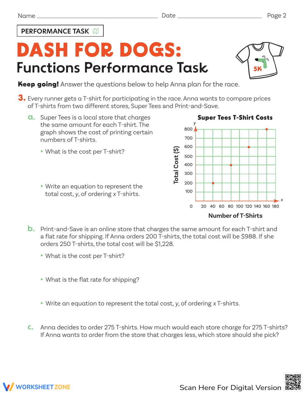 Dash for Dogs Functions Performance Task - Page 2