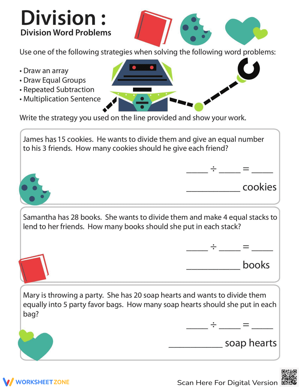 Division Word Problems: Problem Solving Skills - Page 1