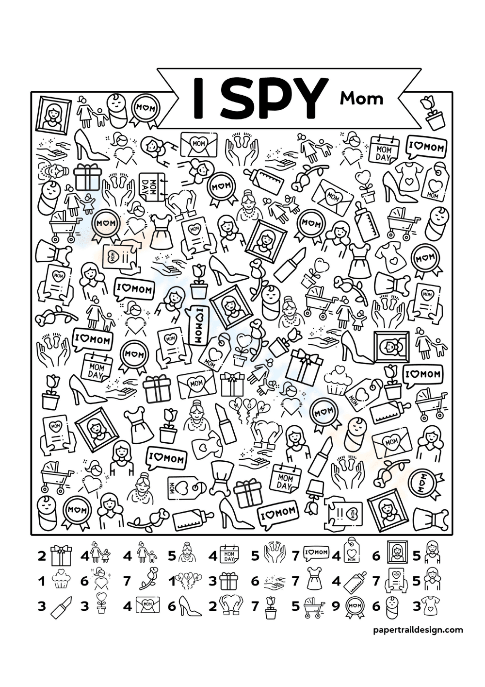 Mother's Day I Spy Activity - Page 1