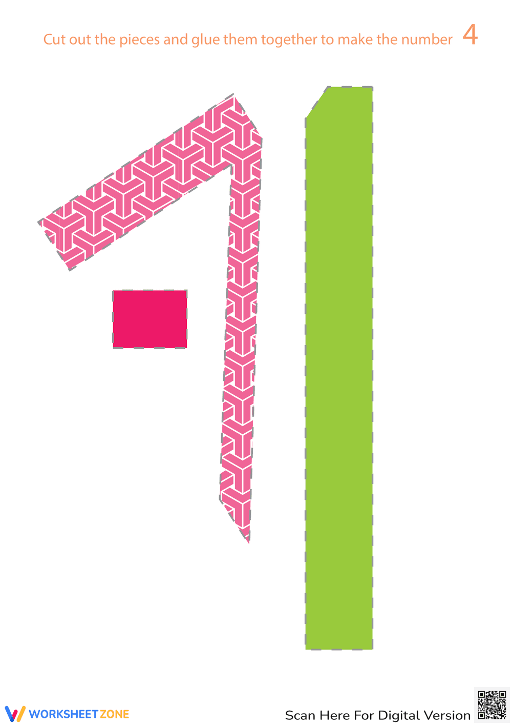 Number Puzzle: "4" - Page 1