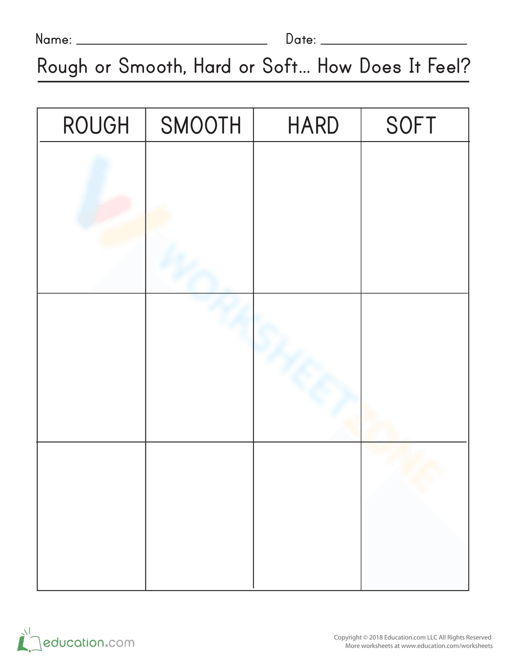 Rough or Smooth Texture Worksheet - Page 2