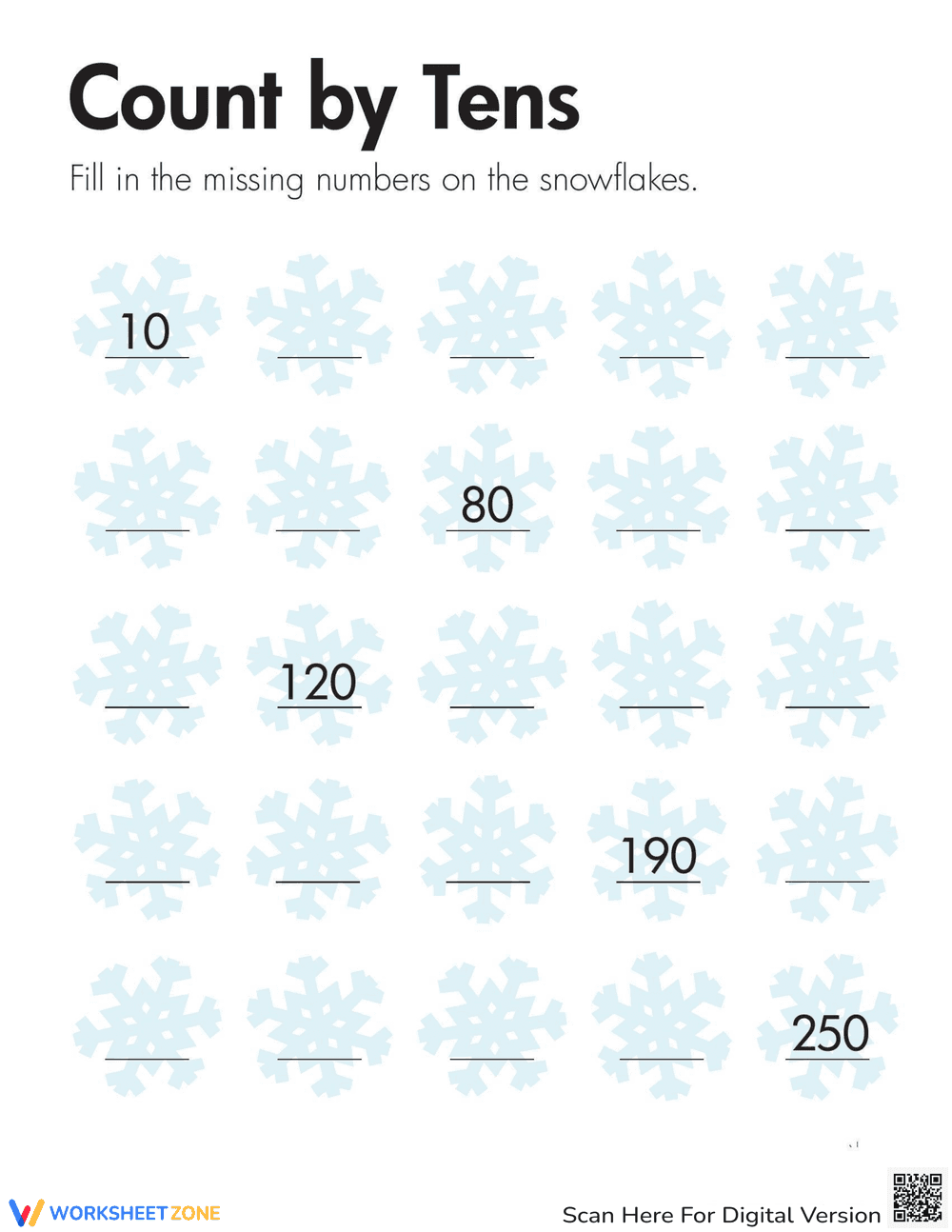 Count by Tens - Page 1