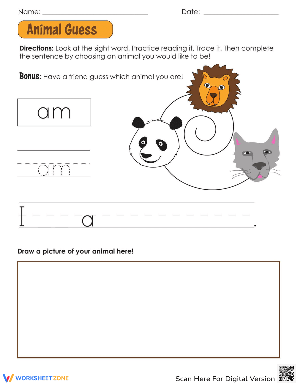 Animal Guess - Page 1