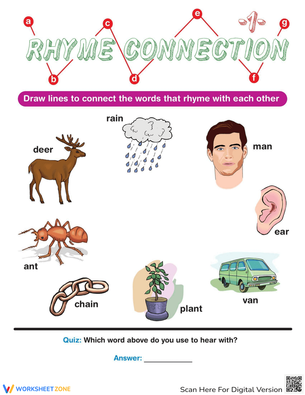 Rhymes with Rain: Rhyme Connection 1 - Page 1