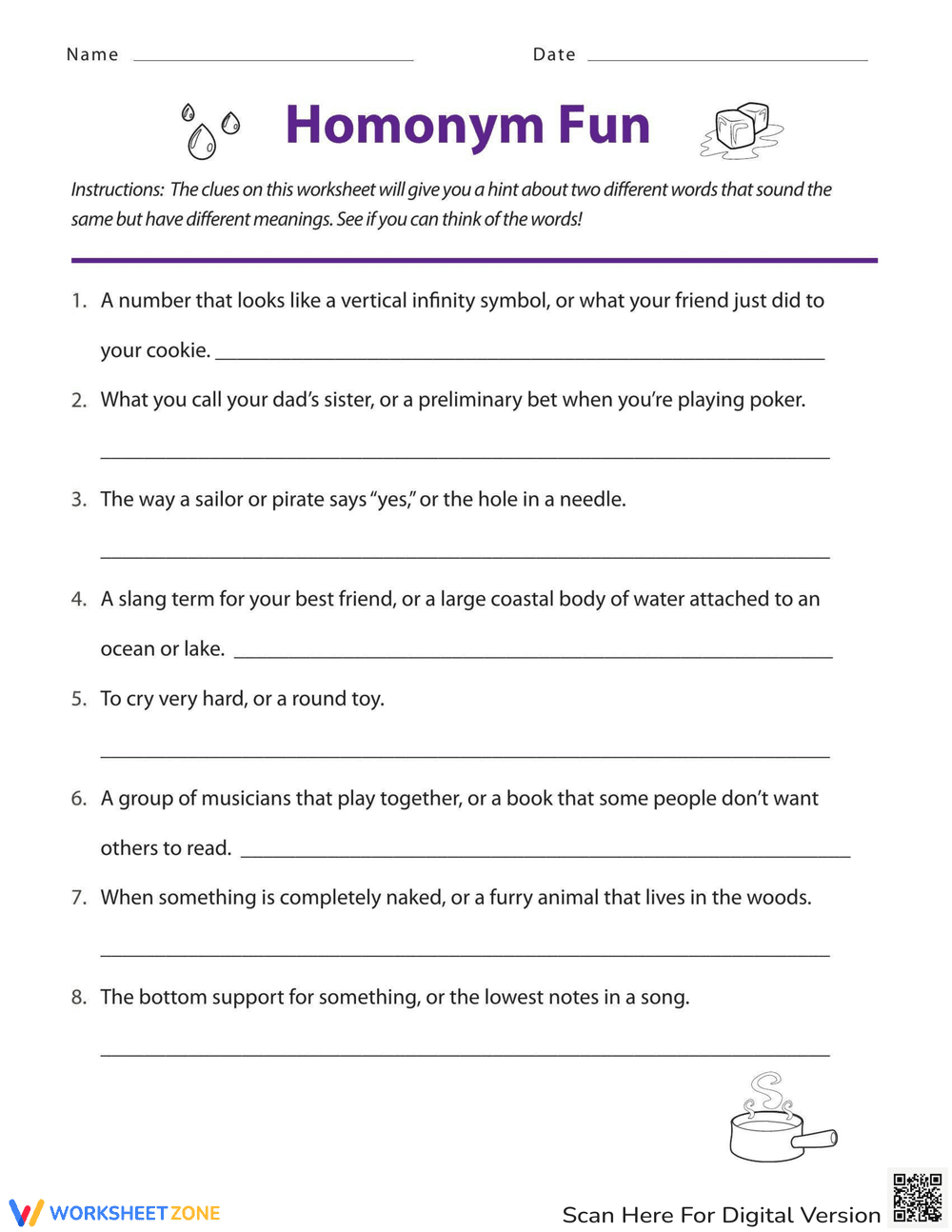 Homonym Fun - Page 1