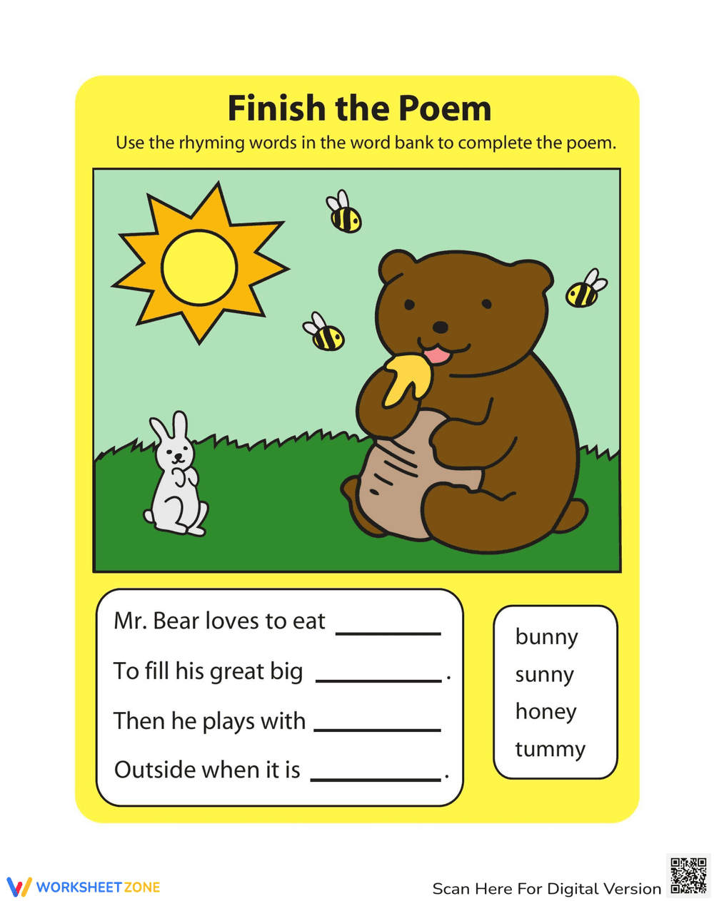 Complete the Poem: Mr. Bear - Page 1