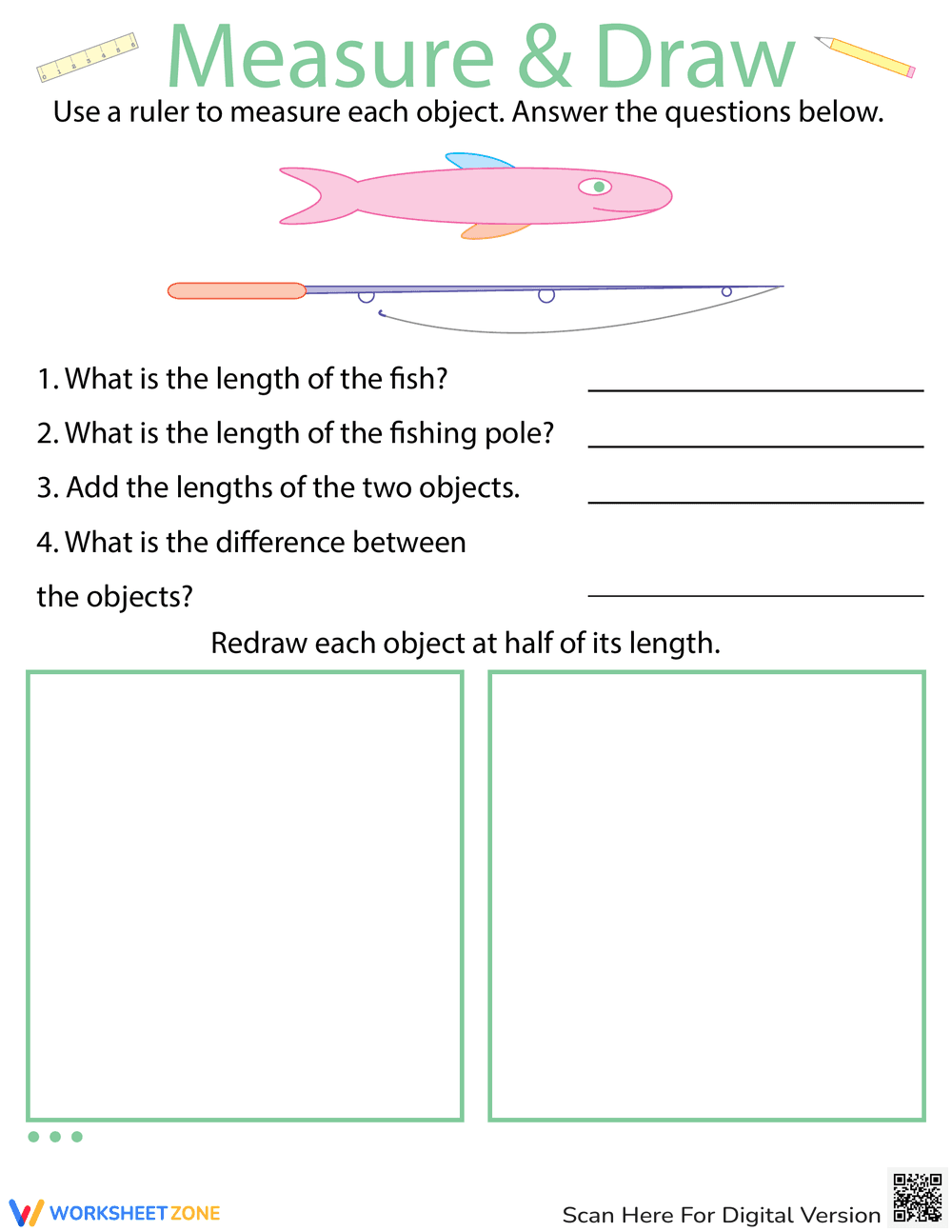 Sharpen Skills to Measure and Draw with This Worksheet - Page 1