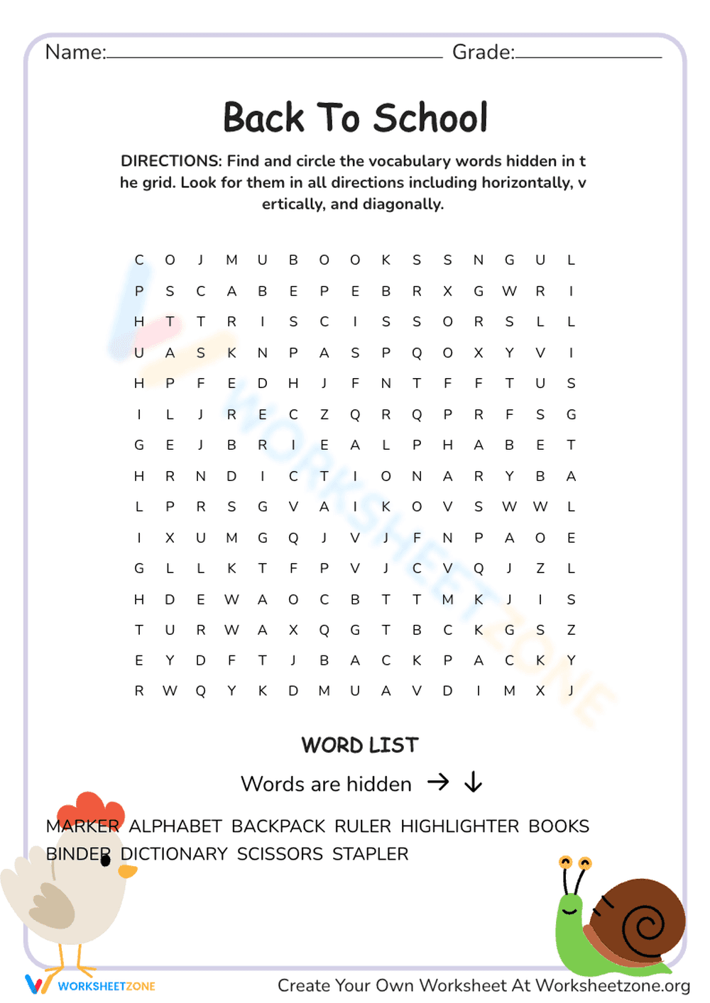 Back To School - Page 1