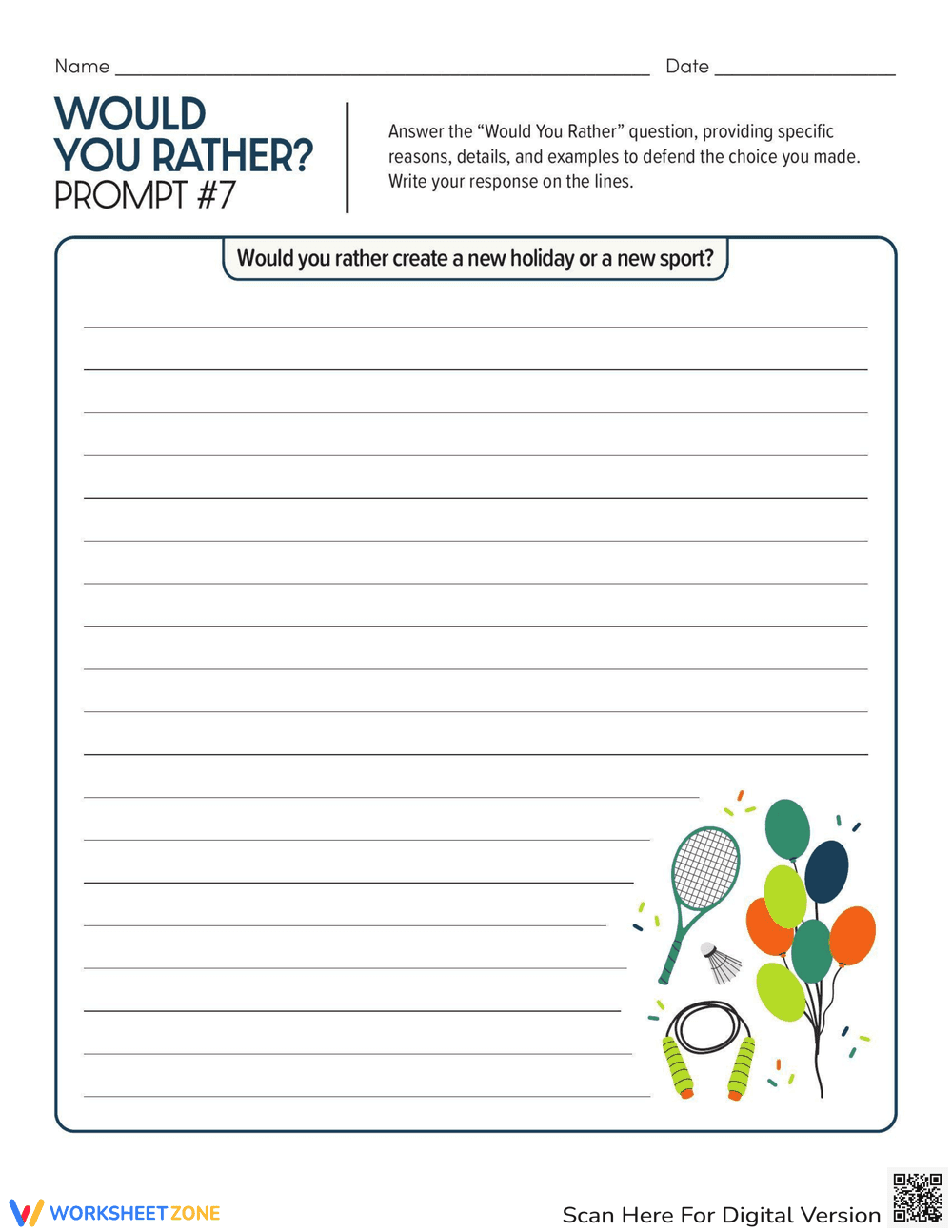 Would You Rather: Spark Writing Creativity - Page 1