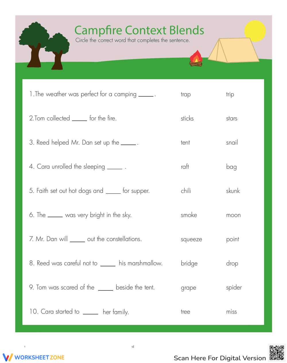 Complete this Sentence: Campfire Context Blends - Page 1