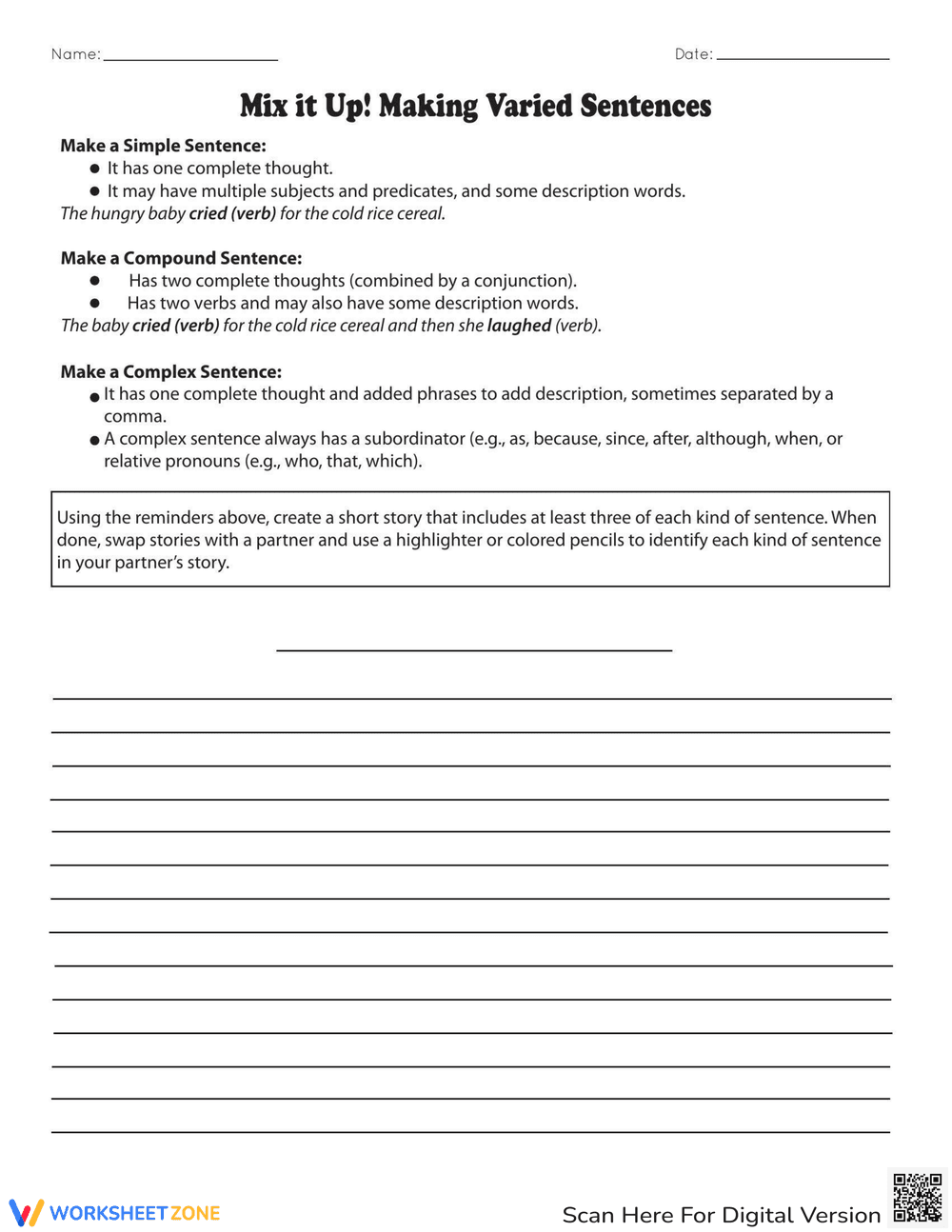 Understanding Three Sentence Structures - Page 1