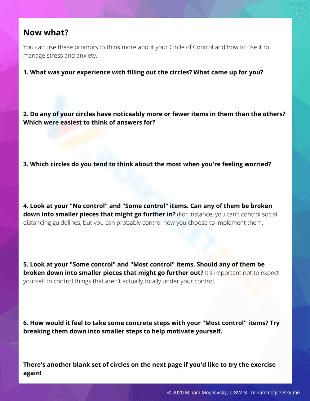 Define Your Circle of Control - Page 3