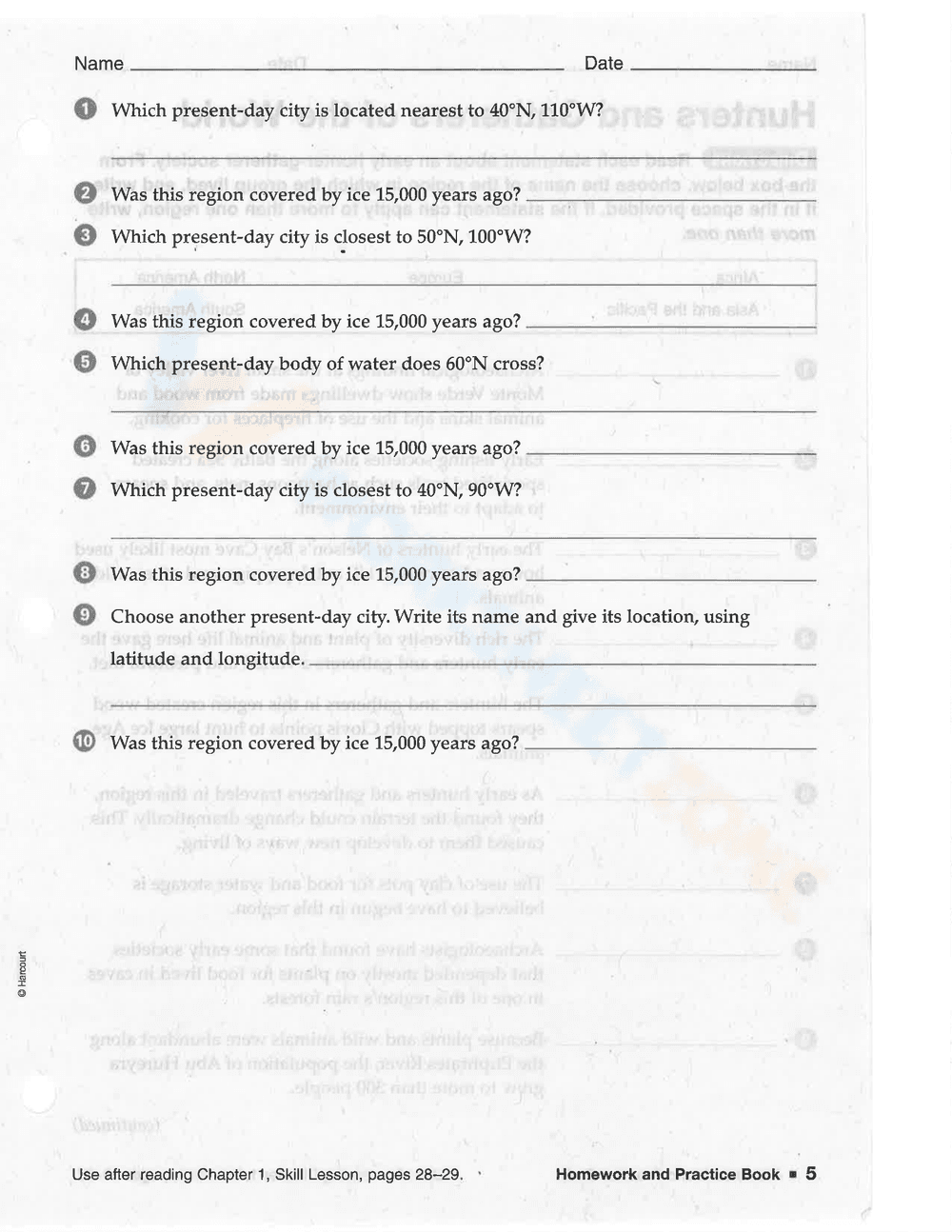Social Studies: Using Latitude and Longitude - Page 2