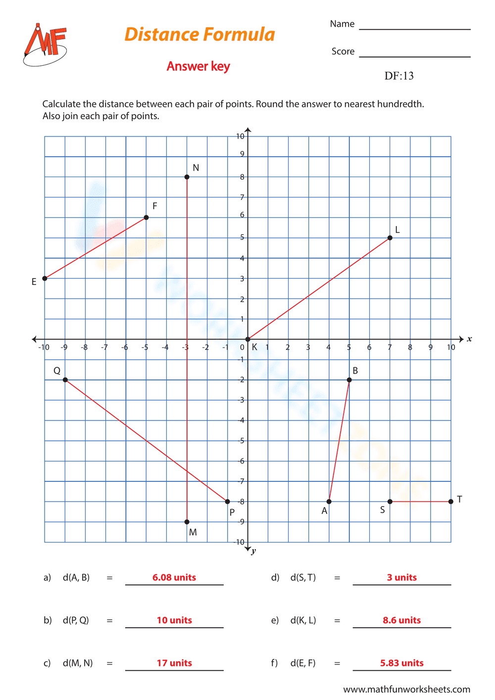 Calculate the Distance Between the Points - Page 2