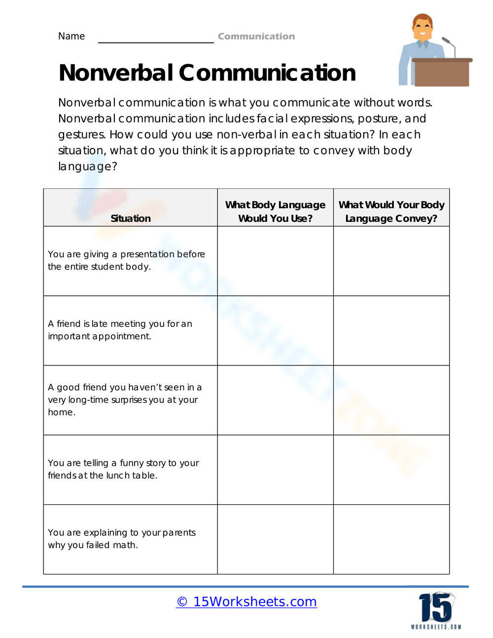 Situational Nonverbal Communication: Learn Skills - Page 1