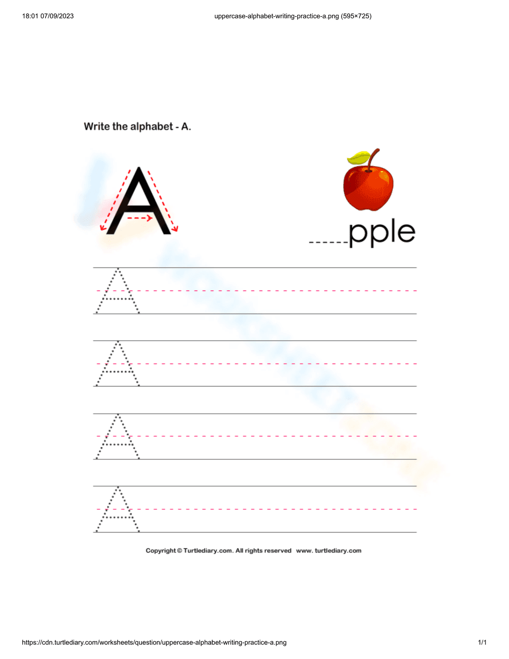 Alphabet Writing Practice: Mastering the Letter A - Page 1