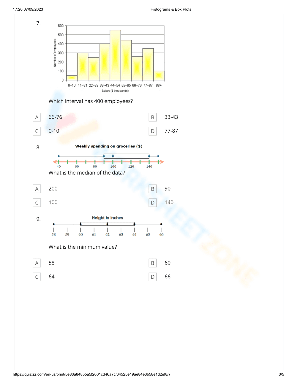 Histograms & Box Plots: Data Analysis Methods - Page 3