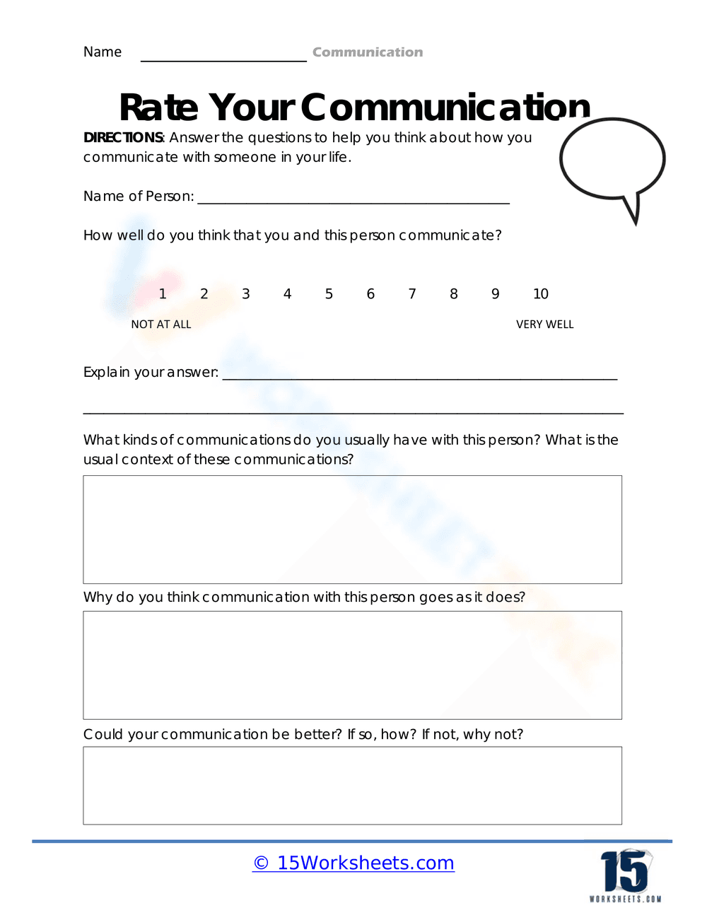 Rate Your Communication - Page 1