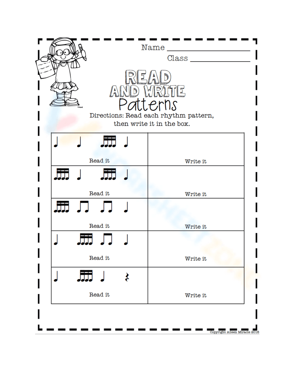 Read and Write Patterns - Page 1