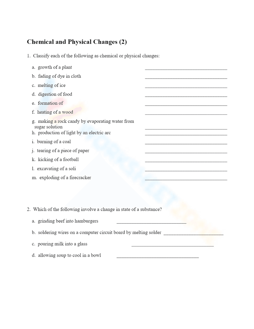 Science Worksheets: Classifying Matter Made Easy - Page 1