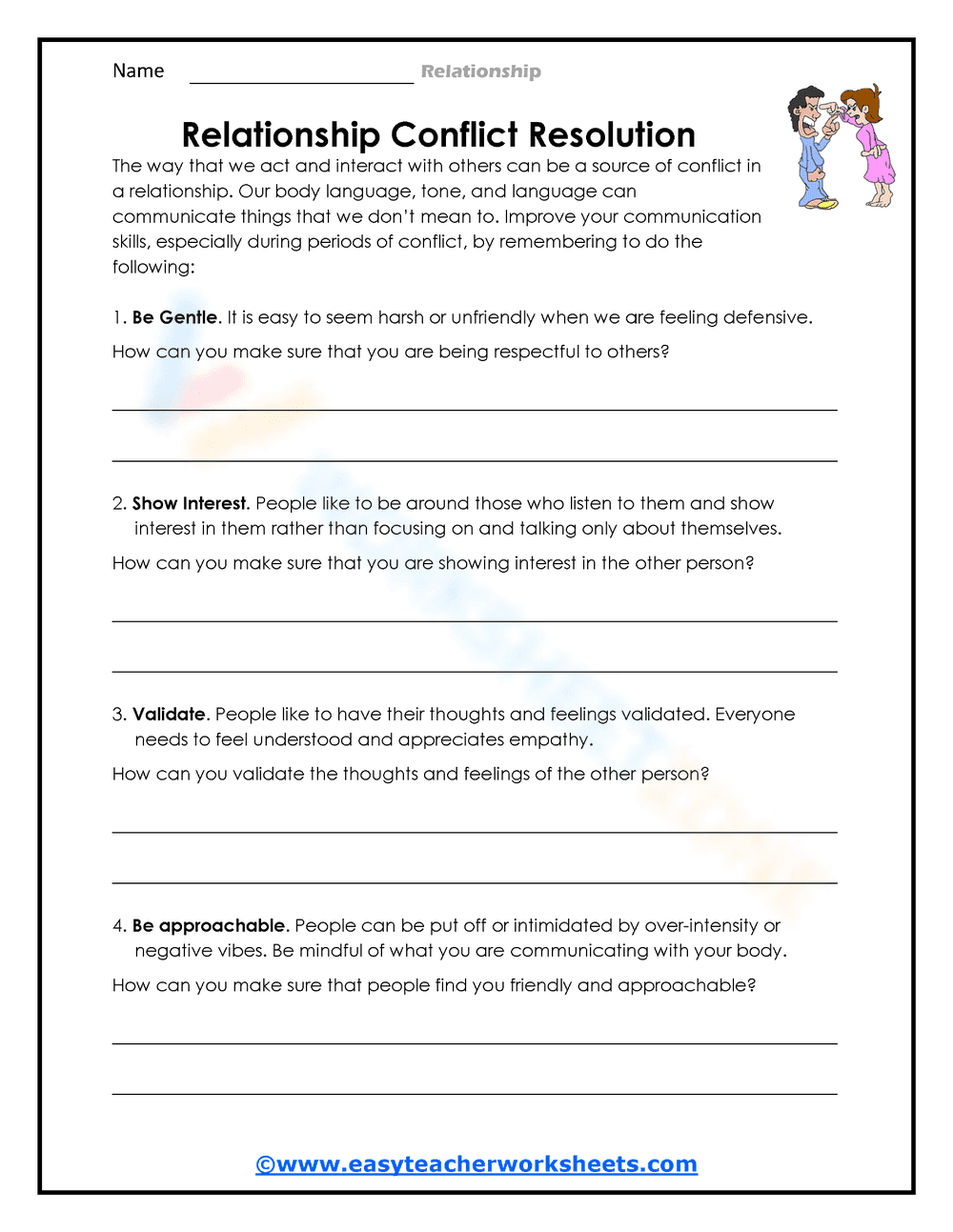 Relationship Conflict Resolution - Page 1